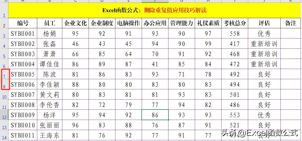 怎么用excel去重复（Excel工作表中删除重复数据的2种方法）_http://www.jidianku.com_计算机基础知识_第3张