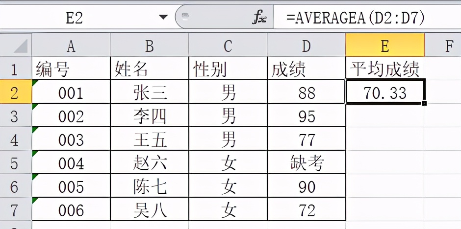 求平均值的函数是什么（excel求平均值的各种公式）_http://www.jidianku.com_计算机基础知识_第2张