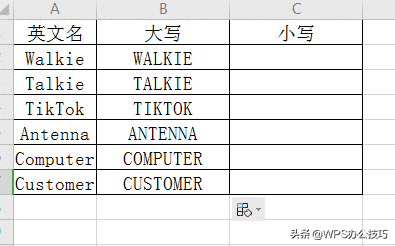 wps大小写转换快捷键（wps表格里大写字母转换成小写字母）_http://www.jidianku.com_计算机基础知识_第4张