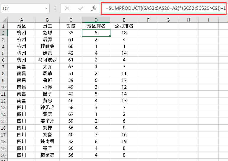 excel怎么排名次顺序（excel排名的三种方法）_http://www.jidianku.com_计算机基础知识_第5张