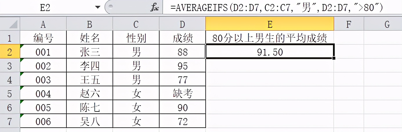 求平均值的函数是什么（excel求平均值的各种公式）_http://www.jidianku.com_计算机基础知识_第4张