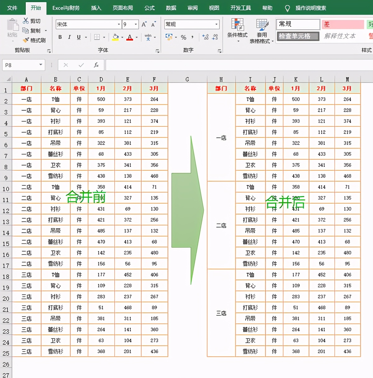 excel批量合并单元格（excel怎么快速批量的合并单元格）_http://www.jidianku.com_计算机基础知识_第1张